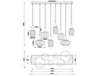 Globo HanglampNormy 8-lichts multicolor - 15469-8H - thumbnail
