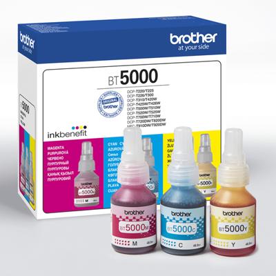Brother BT5000CLVAL inktcartridge 3 stuk(s) Origineel Cyaan, Magenta, Geel