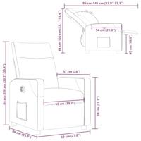 Fauteuil verstelbaar elektrisch stof taupe - thumbnail