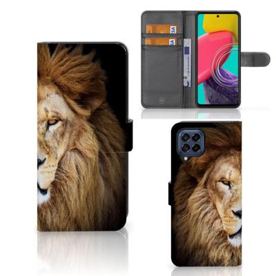Samsung Galaxy M53 | Telefoonhoesje | Met pasjeshouder | Leeuw