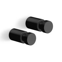 Zack Aivo handdoekhaak set van 2 groot zwart 40445 - thumbnail