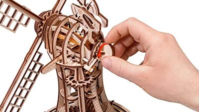 Eco Wood Art 3D Mechanische Puzzel Windmill Eco Wood Art 3D Mechanische Puzzel Windmill