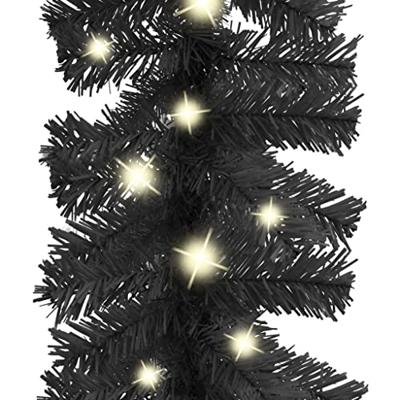 VidaXL Kerstslinger met led-lampjes 10 m zwart - thumbnail