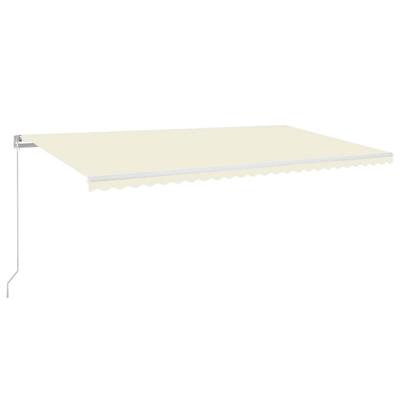 Luifel handmatig uittrekbaar 600x350 cm crèmekleurig