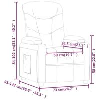 Sta-op-massagestoel stof taupe - thumbnail