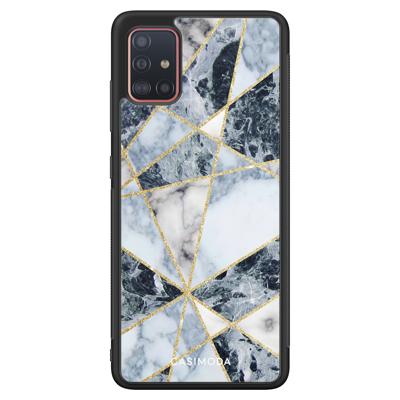 Samsung Galaxy A51 hoesje - Abstract marmer blauw Samsung Galaxy A51 hoesje - Abstract marmer blauw