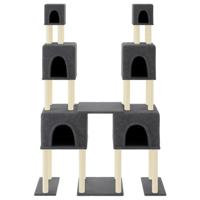 Kattenmeubel met sisal krabpalen 199 cm donkergrijs - thumbnail