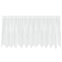 VidaXL Kantgordijn met gordijnen bloemen wit 120 x 300 cm polyester - thumbnail