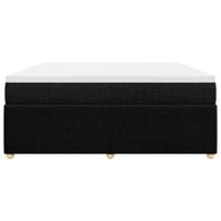 Boxspring met matras stof zwart 200x200 cm - thumbnail