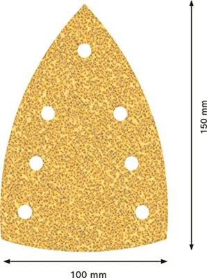 Bosch Accessories 2608901640 Schuurpapier voor multischuurmachine Korrelgrootte (num) 40 (l x b) 150 mm x 100 mm 50 stuk(s)