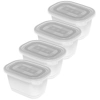 Rotho Freeze Diepvriesdozen 4x0.75L Transparant/Wit - thumbnail