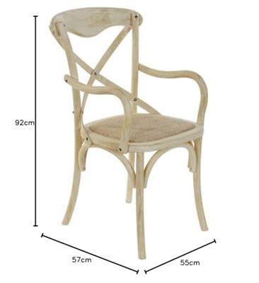 Keukenstoel DKD Home Decor Wit Multicolour 55 x 57 x 92 cm 55 x 47 x 92 cm