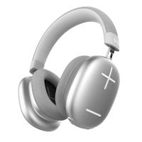 T'nB Bounce Max - Draadloze hoofdtelefoon voor over het oor, comfortabel en betoverend, met bluetooth-verbinding, stereogeluid met geïntegreerde microfoon, batterijduur tot 50 uur - zilver - thumbnail