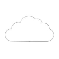 Vaessen Creative • metalen ringen set ster, maan & wolk ø32cm 3mm zilver - thumbnail