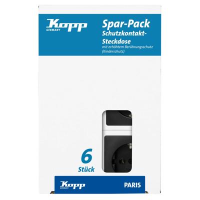 Kopp 920750014 Wandcontactdoos Inzetstuk Paris Zwart (mat) 1 stuk(s)