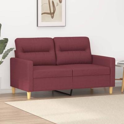 Tweezitsbank 120 cm stof wijnrood Tweezitsbank 120 cm stof wijnrood