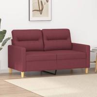 Tweezitsbank 120 cm stof wijnrood - thumbnail
