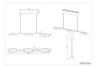 Trio Hanglamp Merton messing 343610308 - thumbnail
