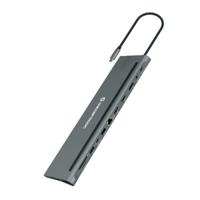 Conceptronic DONN17G laptop dock & poortreplicator Bedraad USB 3.2 Gen 1 (3.1 Gen 1) Type-C Grijs - thumbnail