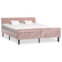 Bedframe fluweel roze 140x200 cm - thumbnail