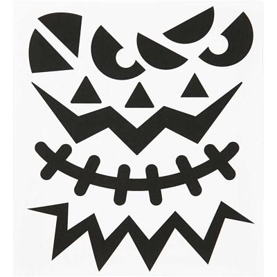 Creativ Company Stickers, halloween - grote gezichten, vel 15x16,5 cm, 1 vel