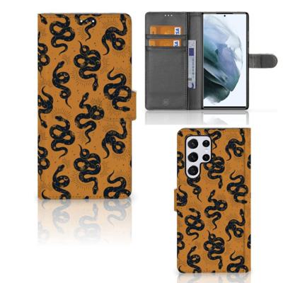 Telefoonhoesje | Met pasjeshouder | voor Samsung Galaxy S22 Ultra Snakes