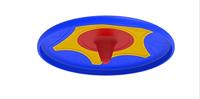 Bama Pet Trotto Disk Hondenspeelgoed 24.5x4.5 cm Blauw/Geel/Rood - thumbnail