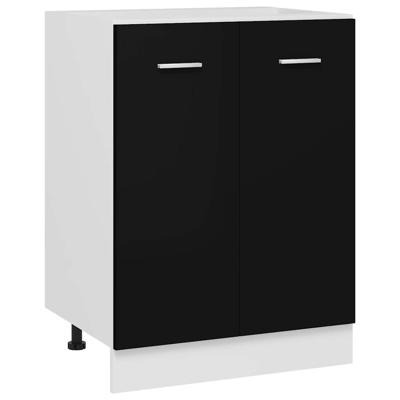 Onderkast Lyon 60x46x81,5 cm bewerkt hout zwart