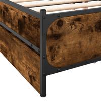 Bedframe met lades bewerkt hout gerookt eikenkleurig 135x190 cm - thumbnail