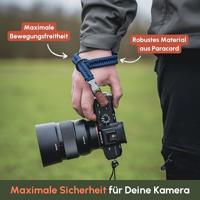 C-Rope Claw Camera wrist strap Navy Blue, 30cm Paracord - thumbnail