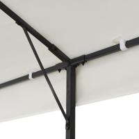 Prieel met dubbel dak 6x3 m wit - thumbnail