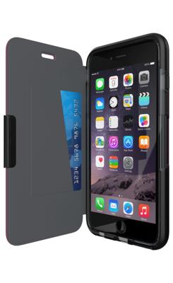 Tech21 Impact Shield Self Heal displaybeschermfolie zelfherstellend resistent slagvast stootvast voor Samsung LG G5 - transparant, Evo Wallet, iPhone 6 Plus / 6S Plus, zwart