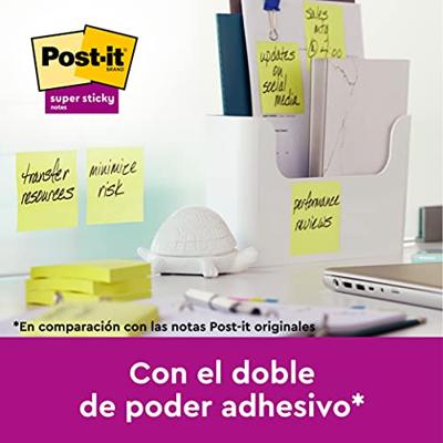 Post-It Super Sticky Notes, 90 vel, ft 47,6 x 47,6 mm, geel, 8 + 4 GRATIS