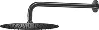 Qisani Flow hoofddouche Ø25cm met douche-arm gun metal - thumbnail