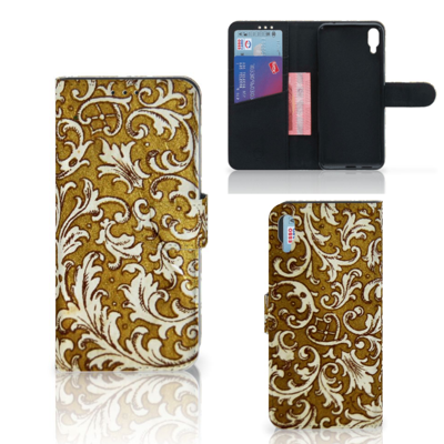 Wallet Case Sony Xperia L3 Barok Goud Wallet Case Sony Xperia L3 Barok Goud