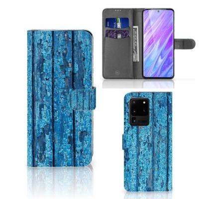 Samsung Galaxy S20 Ultra | Book Style Case | Wood Blue