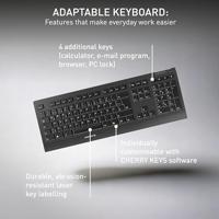 CHERRY B.UNLIMITED 3.0 toetsenbord Inclusief muis Kantoor RF Draadloos Duits Grijs - thumbnail