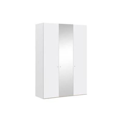 Goossens Kledingkast Easy Storage Ddk, Kledingkast 153 cm breed, 220 cm hoog, 2x draaideur en 1x spiegel draaideur midden
