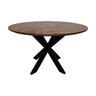 Eettafel Mozaik Verona rond - 140x140x76 - Naturel/zwart -
