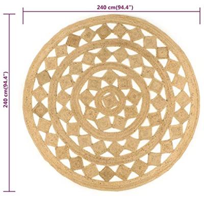 VidaXL Vloerkleed handgemaakt 240 cm gevlochten jute