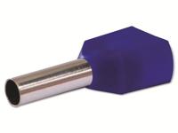 Quadrios 22C437 Dubbele adereindhulzen 2.5 mm² Deels geïsoleerd Blauw 1 set(s) - thumbnail
