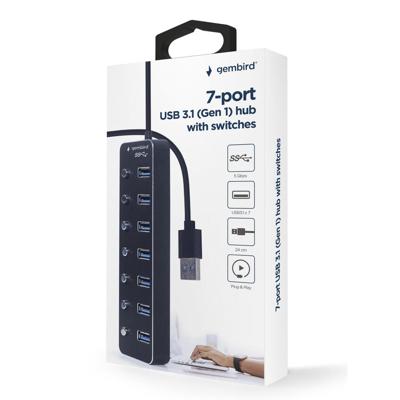 Gembird USB 3.1 hub 7 poorts - 9510509