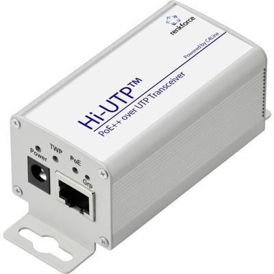 Renkforce RF-6861942 PoE++ over UTP Transceiver Patchkabel Reikwijdte (max.): 400 m 1 stuk(s) 100 MBit/s Met PoE-functie