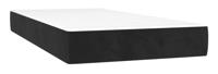 Boxspring met matras fluweel zwart 140x190 cm - thumbnail