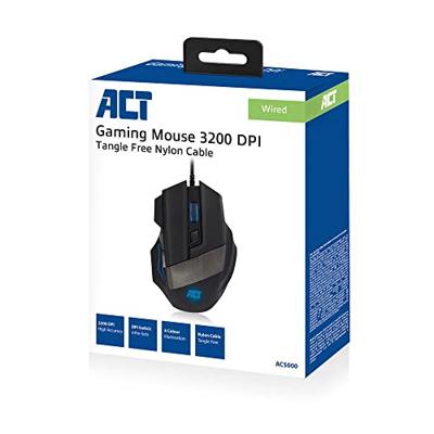 ACT AC5000 Bekabelde Gaming Muis | 3200 DPI | Met Verlichting ACT AC5000 Bekabelde Gaming Muis | 3200 DPI | Met Verlichting