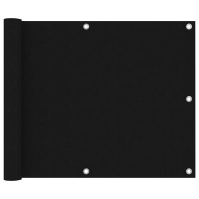 Balkonscherm 75x400 cm oxford stof zwart Balkonscherm 75x400 cm oxford stof zwart