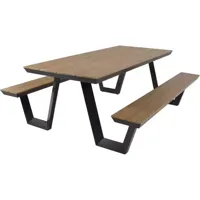 Picknicktafel Arezzo aluminium rechthoekig - thumbnail
