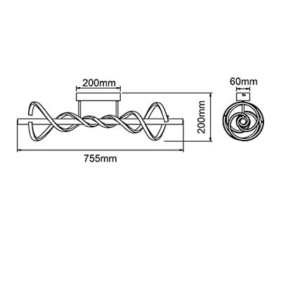 Brilliant Zwarte design plafondlampAmalie S - G99816/06