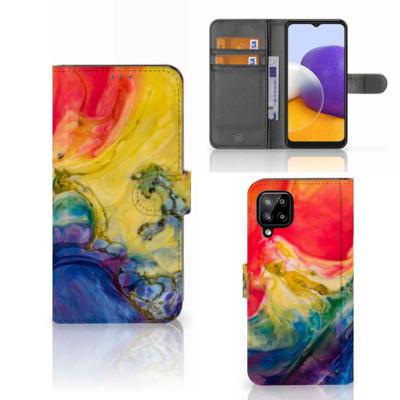 Hoesje Samsung Galaxy A22 4G | M22 Watercolor Dark Hoesje Samsung Galaxy A22 4G | M22 Watercolor Dark