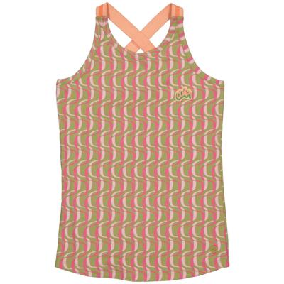 Quapi Meisjes top - Birthe - AOP roze gestreept